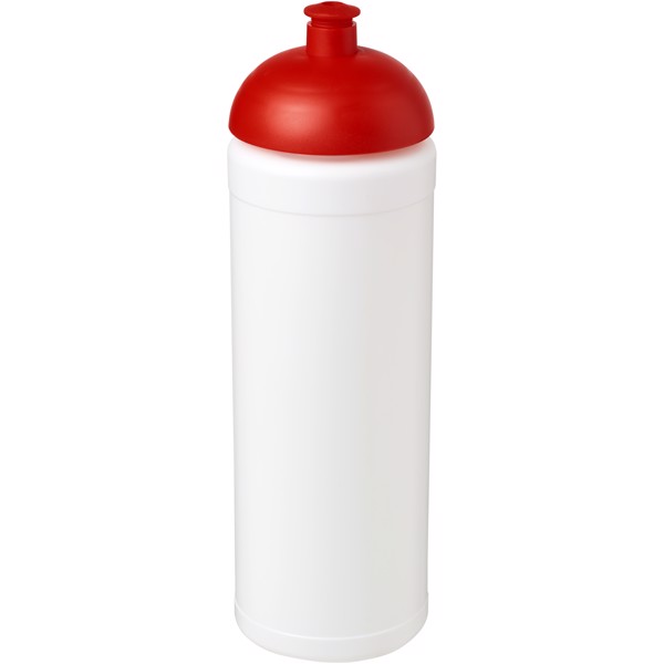Sportovní láhev s kupolovitým víčkem Baseline® Plus grip 750 ml - Bílá / Červená s efektem námrazy