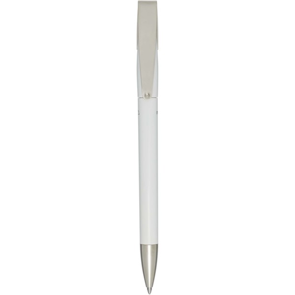 Ana recycled plastic ballpoint pen (blue ink) - White