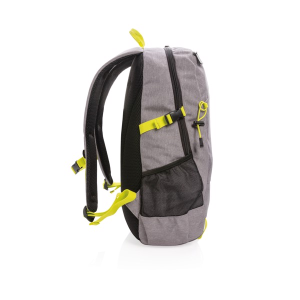 Outdoor RFID laptop backpack PVC free - Grey / Yellow