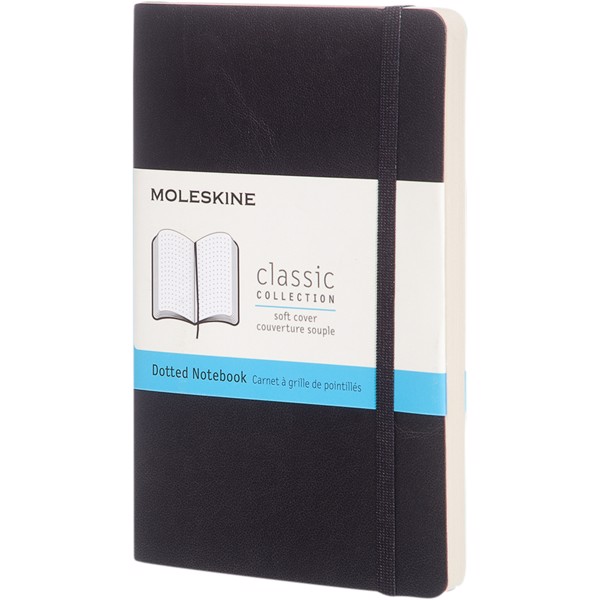 Classic PK soft cover notebook - dotted - Solid black