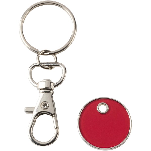 Rory keyring with trolley coin - Red