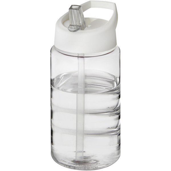 H2O Active® Bop Bidón deportivo con tapa con boquilla de 500 ml - Transparente / Blanco