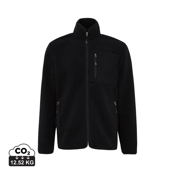 IQONIQ Diran recycled polyester pile fleece jacket - Black / XL