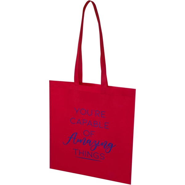 EcoSeal GRS recycled nonwoven convention tote bag 6L - Red