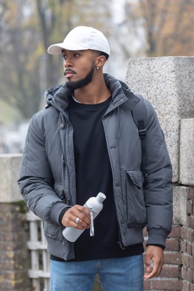 Impact 6 panel 280gr Recycled cotton cap with AWARE™ tracer - White