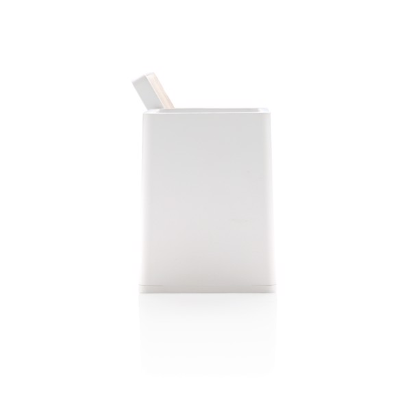 Ontario 5W wireless charger with pen holder - White