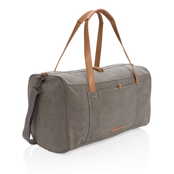 Canvas travel/weekend bag PVC free - Grey