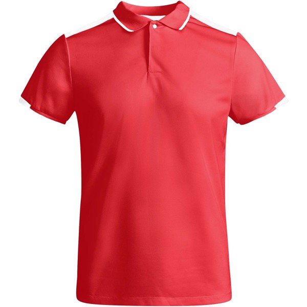 Tamil short sleeve men's sports polo - Red / White / roly-S
