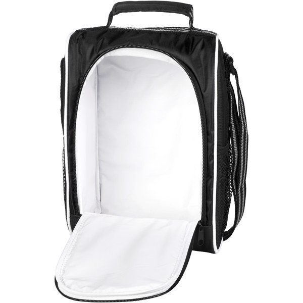 Sporty insulated lunch cooler bag - Solid black