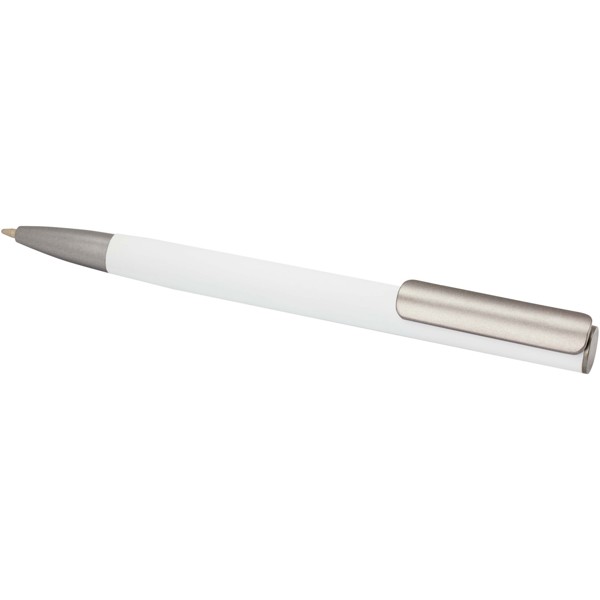 Ziguur recycled aluminium ballpoint pen (black ink) - White