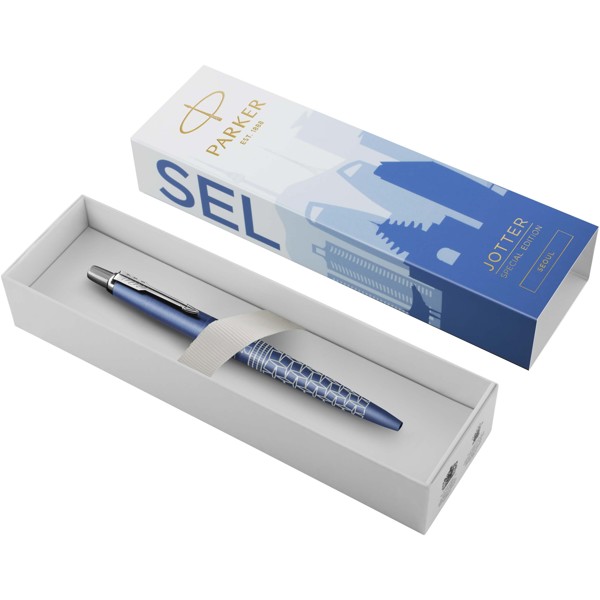 Parker Jotter SE Global Icons colour trim ballpoint pen (blue ink) - Electric Blue