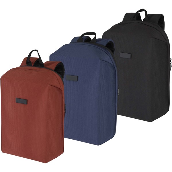 Luma 15\" GRS recycled anti-theft laptop backpack 10L - Black