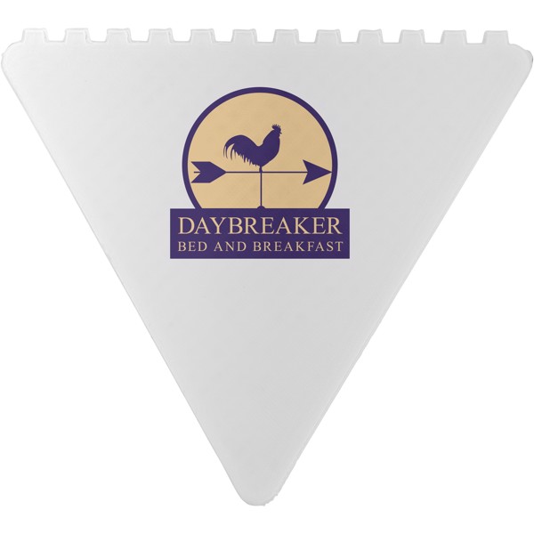 Frosty triangular ice scraper - White