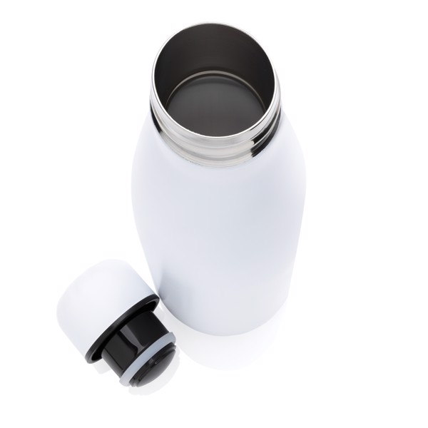 Solid colour vacuum stainless steel bottle 500 ml - White