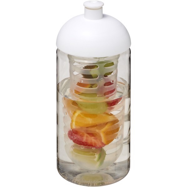 H2O Active® Bop Bidón deportivo e infusor con Tapa Dome de 500 ml - Transparente / Blanco