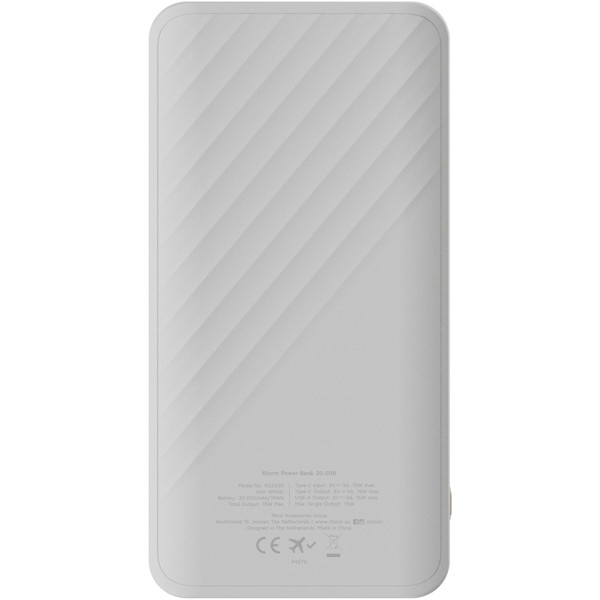 Xtorm XG220 Go2 15W 20.000 mAh fast charge power bank - White