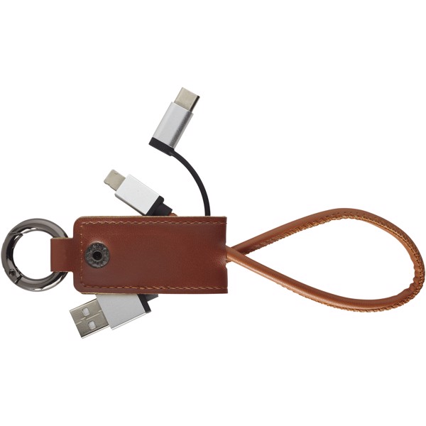 Posh 3-in-1 charging cable - Brown