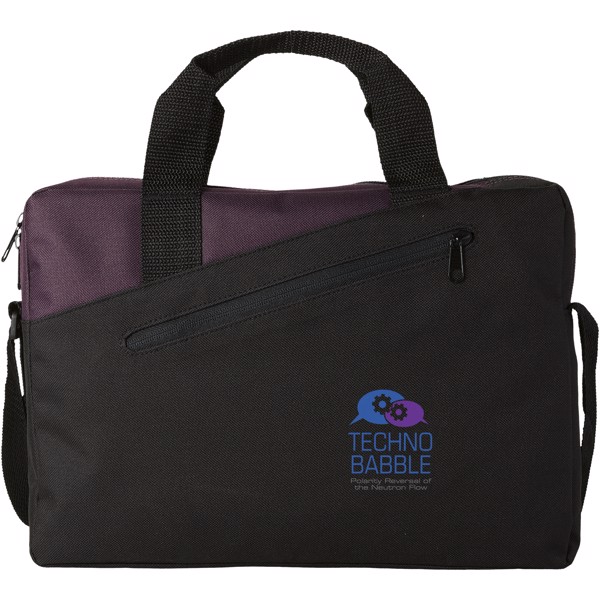 Portland conference bag - Solid black / Plum