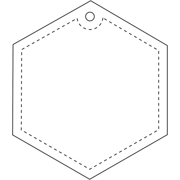 RFX™ H-12 hexagon lightweight reflective PVC hanger - White