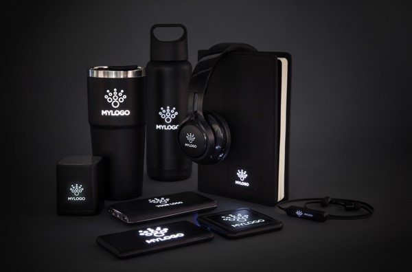 Light up logo wireless headphones