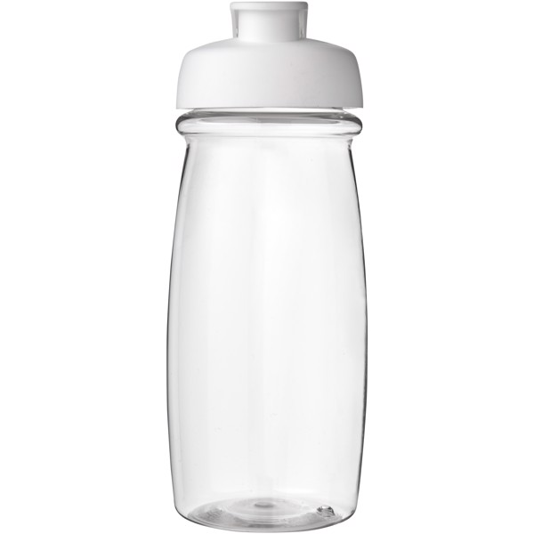 H2O Active® Pulse Bidón deportivo con Tapa Flip de 600 ml - Transparente / Blanco