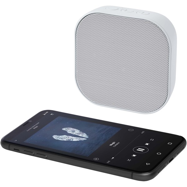 Stark 2.0 3W mini RCS recycled plastic Bluetooth® speaker - White