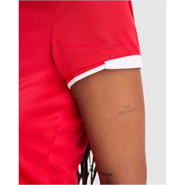 Tamil short sleeve women's sports polo - White / Black / roly-S