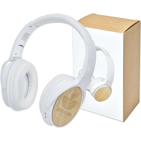 Athos bamboo Bluetooth® headphones with microphone
