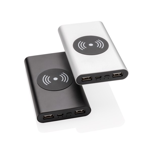 Aluminium 10.000 mAh 5W Wireless Powerbank