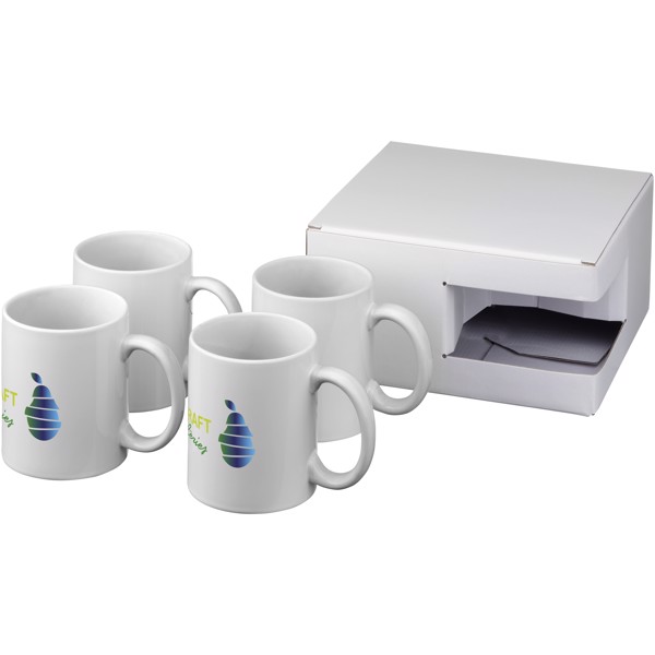 Ceramic sublimation mug 4-pieces gift set - White