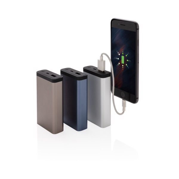 10.000 mAh Aluminium pocket powerbank