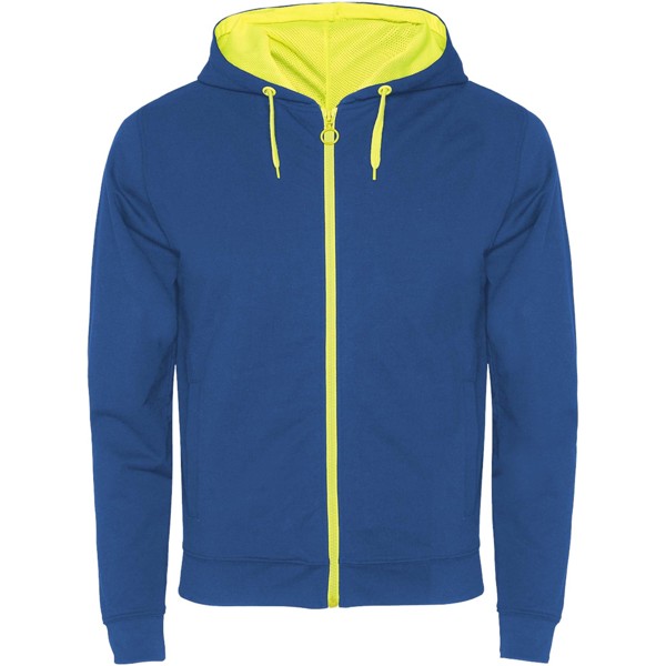 Fuji unisex sweat jacket - Royal Blue / Fluor Yellow / S