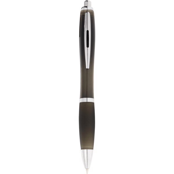 Nash ballpoint pen with coloured barrel and black grip - Solid black
