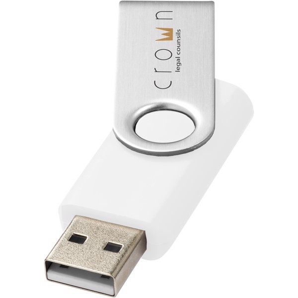 Memoria USB 'ROTATE' sin llavero - Blanco / 2GB