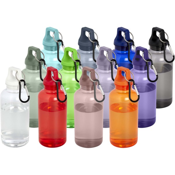 Oregon 400 ml RCS certified recycled plastic water bottle with carabiner - Red