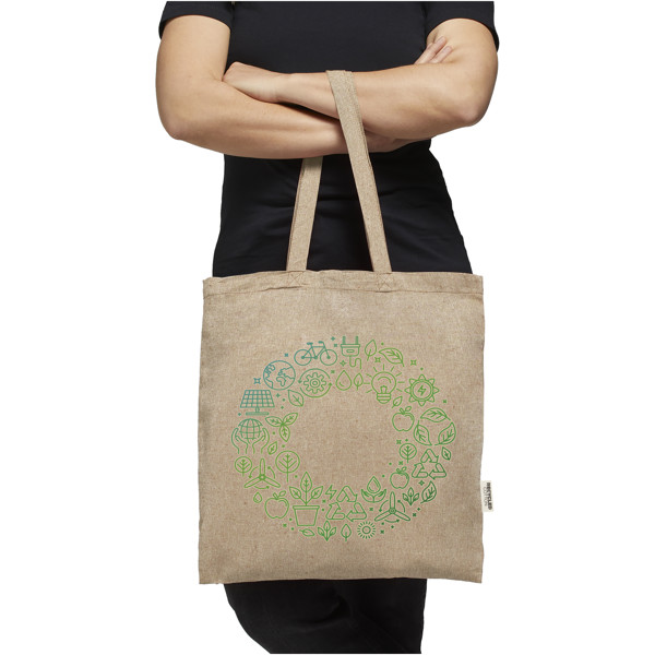 Pheebs 150 g/m² Aware™ recycled tote bag - Heather Blue