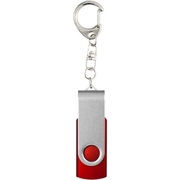 Rotate USB 3.0 with keychain - Medium Red / 16GB