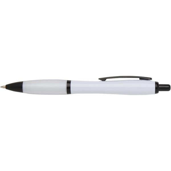 Nash recycled plastic ballpoint pen with black trims (black ink) - White