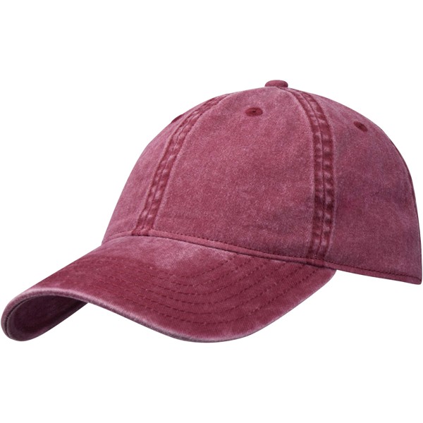 Grafton 6 panel washed cap - Burgundy