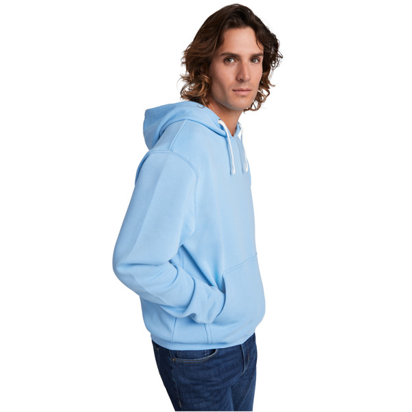 Urban men's hoodie - White / Navy Blue / M