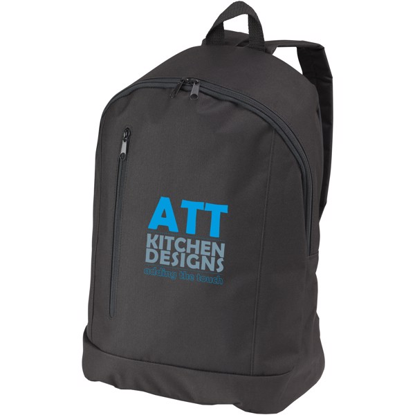 Boulder vertical zipper backpack - Solid black