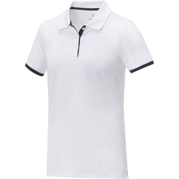 Morgan short sleeve women's duotone polo - White / XS
