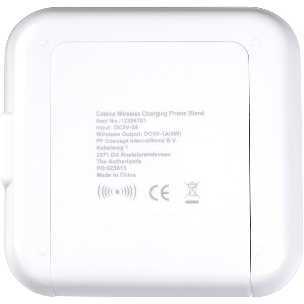 Catena wireless charging phone stand - White