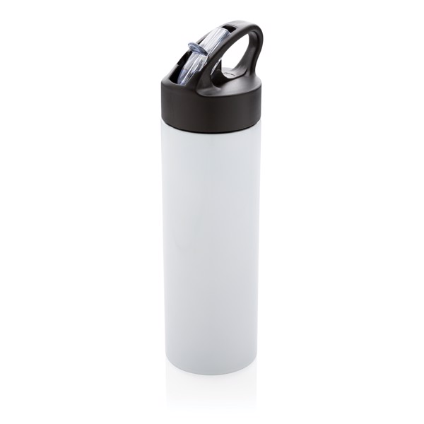 Sport bottle with straw - White