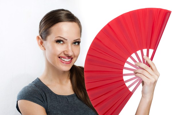 Hand Fan Tetex - White