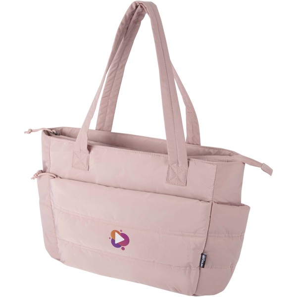 Puffer 15.6" GRS recycled laptop tote bag 18L - Dusty Pink