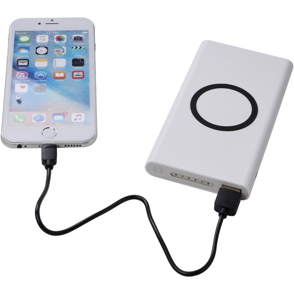 Parallax 4000 mAh wireless power bank - White