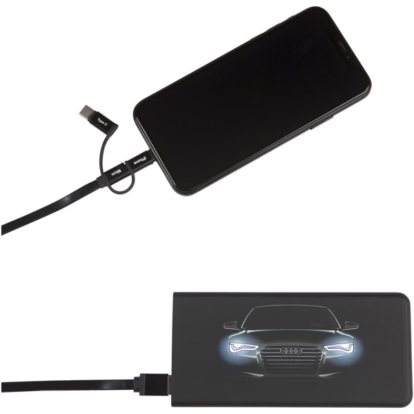 SCX.design P15 light-up 5000 mAh powerbank - Solid black / White
