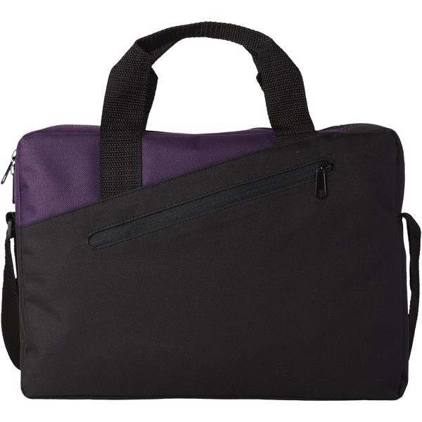 Portland conference bag - Solid black / Plum