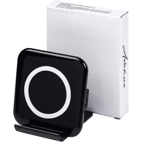 Catena wireless charging phone stand - Solid black